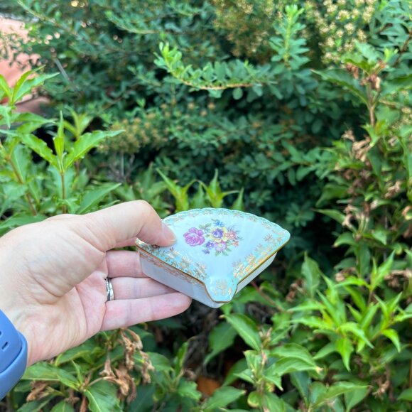 Pair of Vintage Porcelain Trinket Boxes German Pottery for Rings and Jewelry - Picture 11 of 16